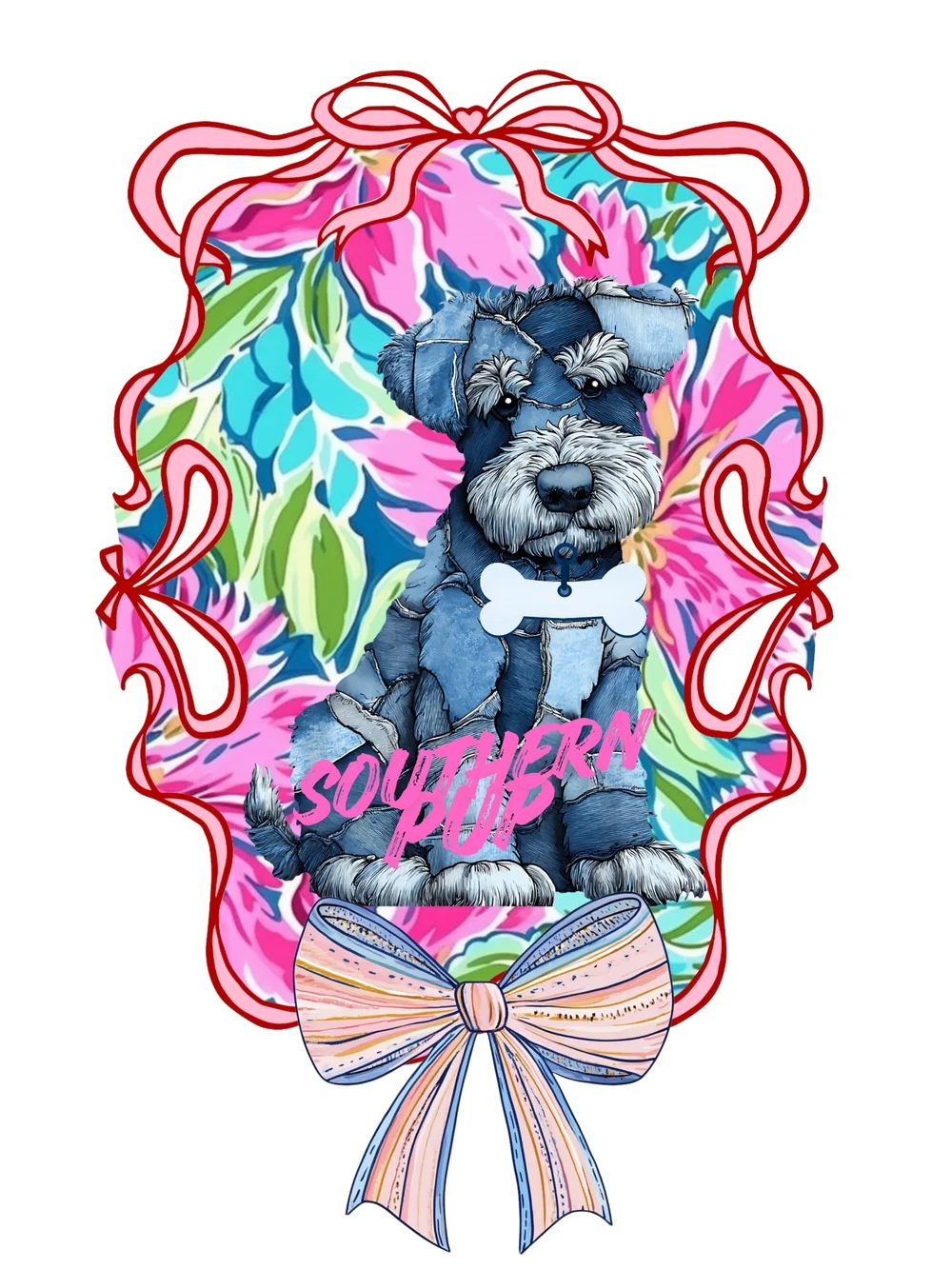 Gildan White Tee with Colorful Dog Graphic - Picture 9 of 9